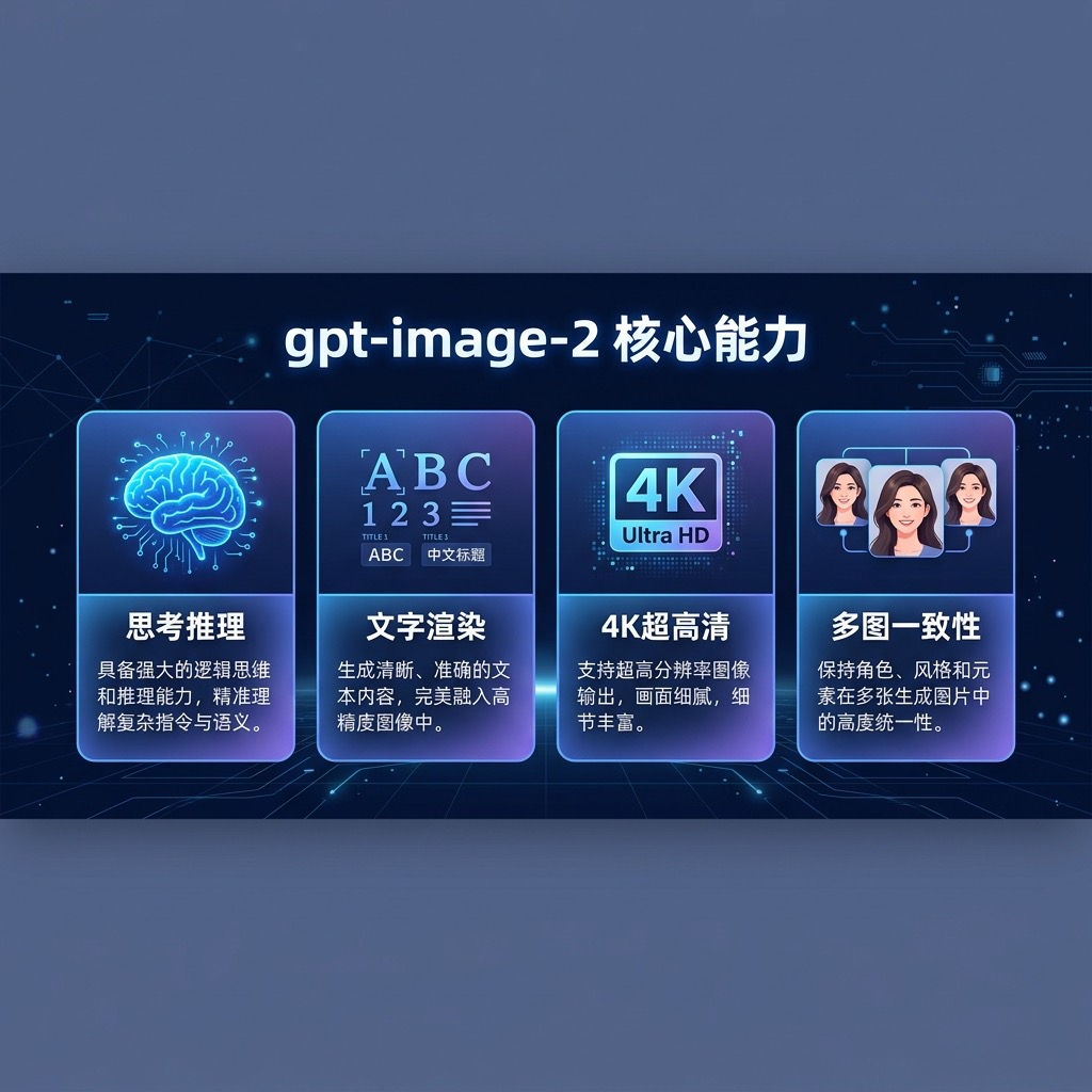 gpt-image-2核心能力：会思考、会写字、会纠错