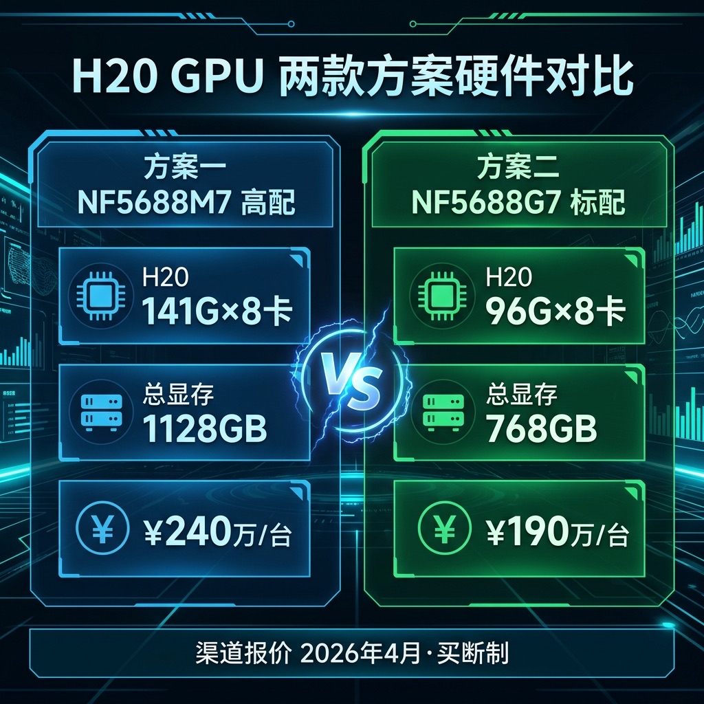 H20 GPU 两款方案硬件对比