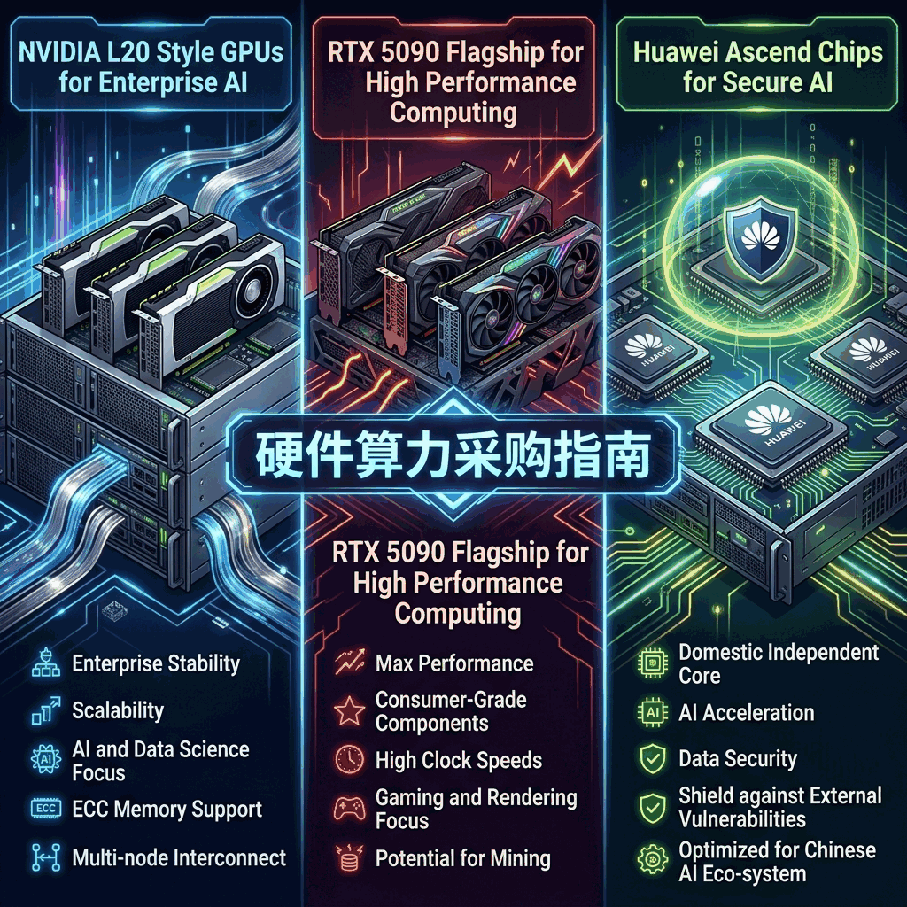 100万预算硬件算力采购指南：L20 vs RTX 5090 vs 国产昇腾