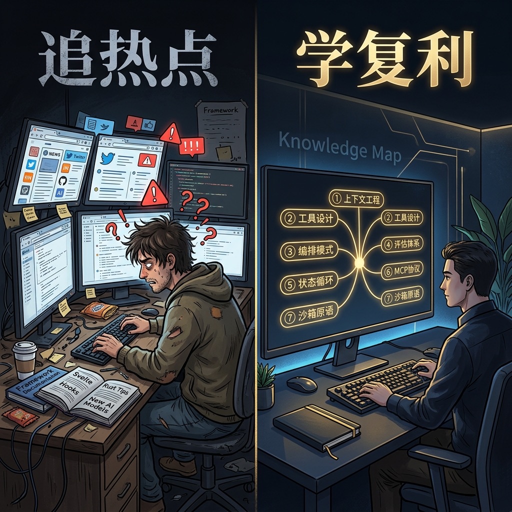 追热点 vs 学复利：两种截然不同的开发者生存状态