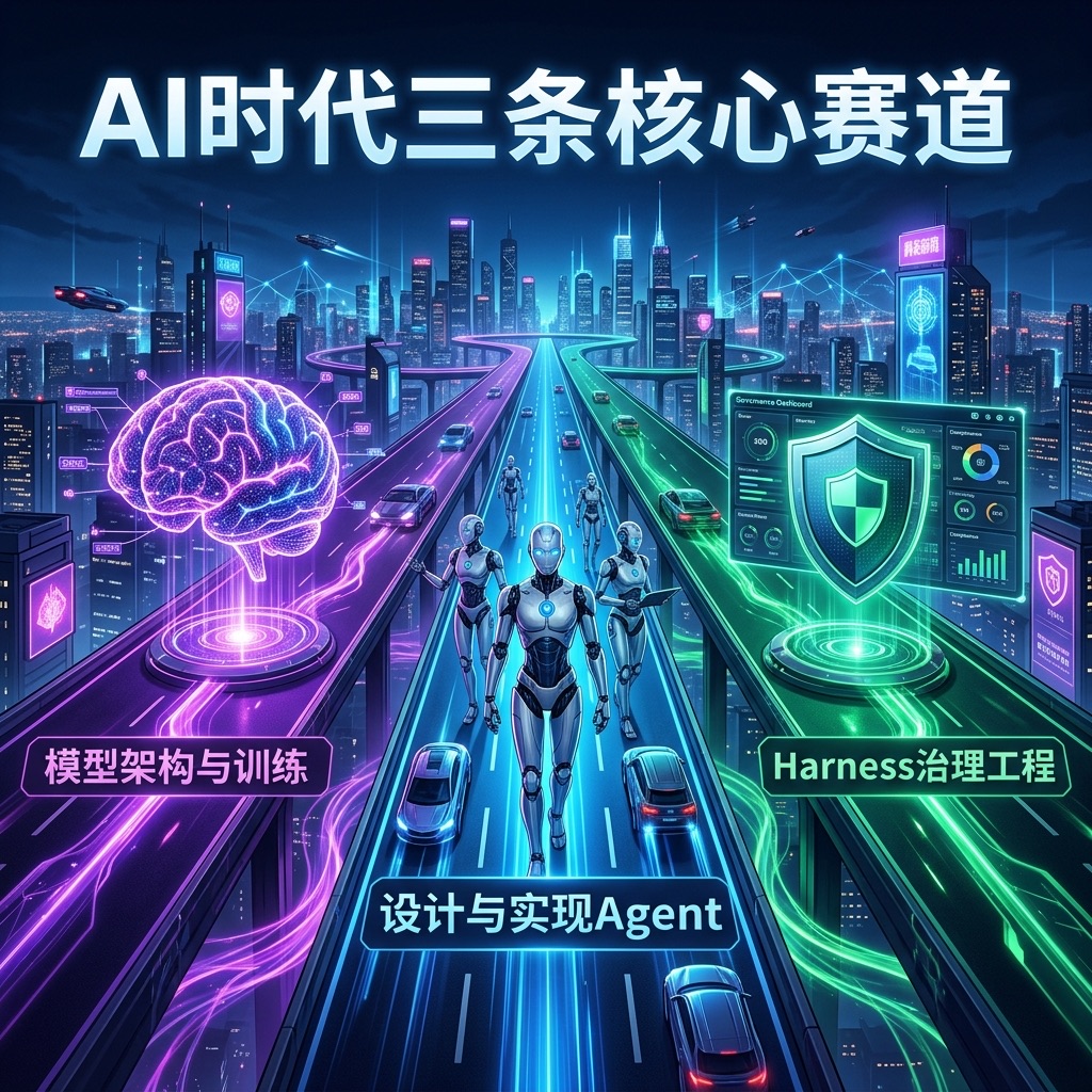 AI时代三条核心赛道：模型、Agent、Harness治理