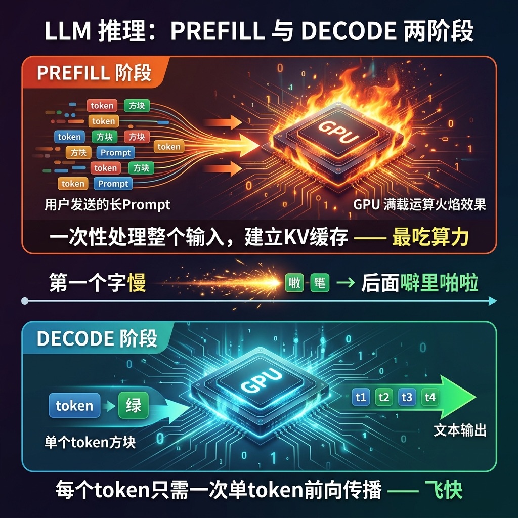 LLM 推理 Prefill 与 Decode 两阶段