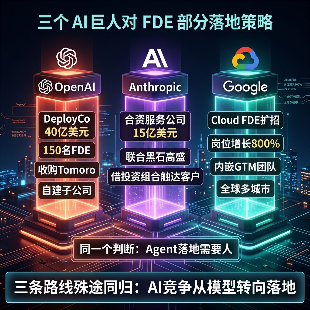 三巨头 FDE 部署策略对比