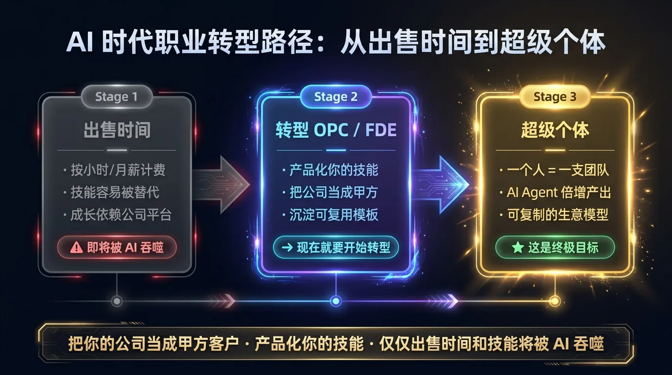 AI 时代的职业转型路径：从出售时间到超级个体