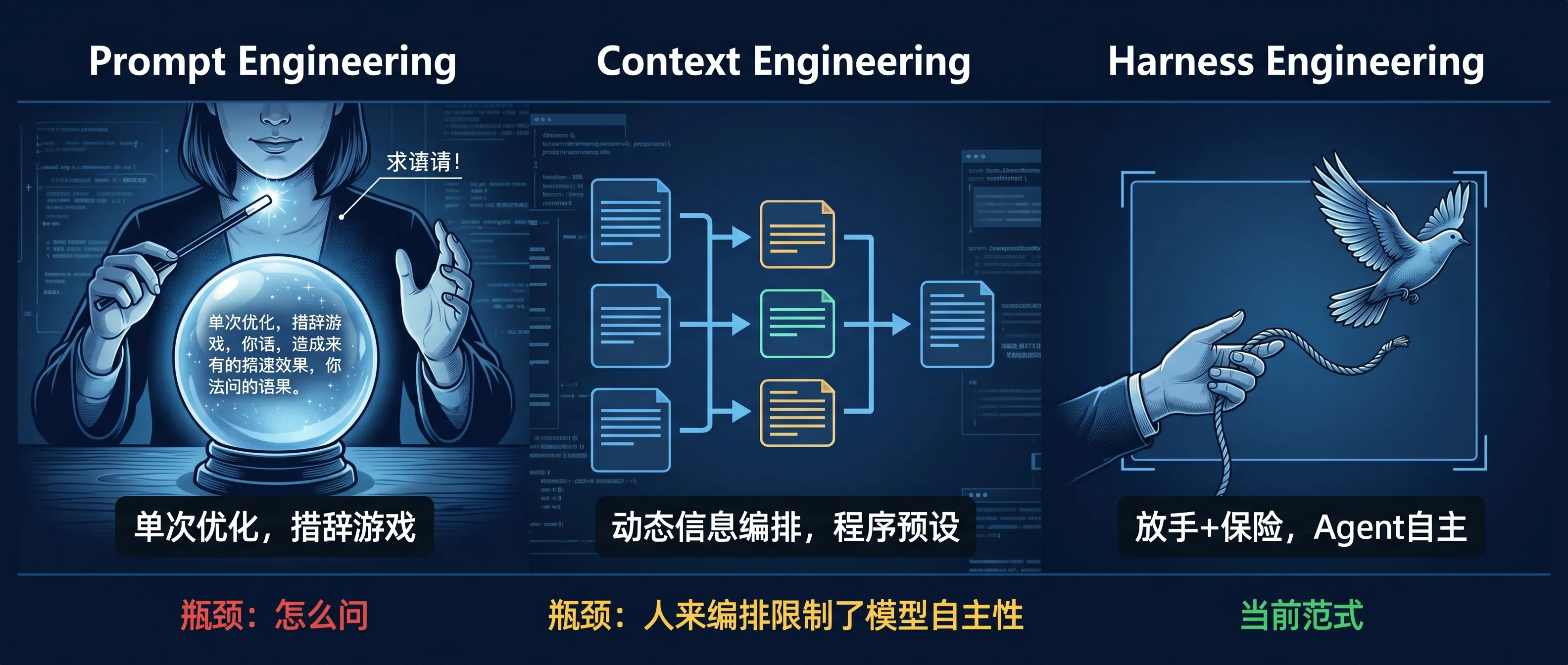 LLM Engineering 三阶段演化：从 Prompt 到 Harness，瓶颈不断前移