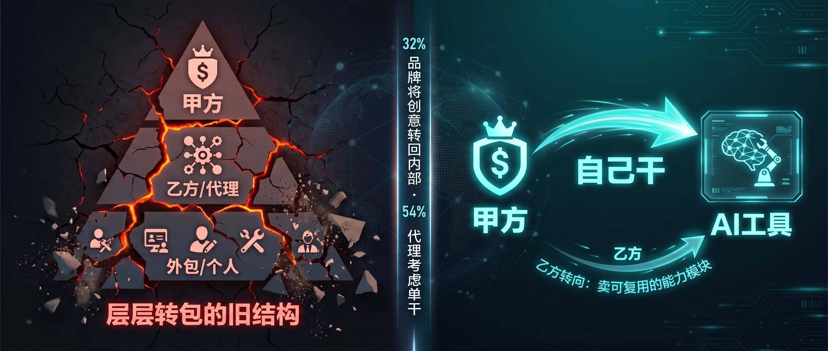 甲方-乙方-外包三角的坍缩