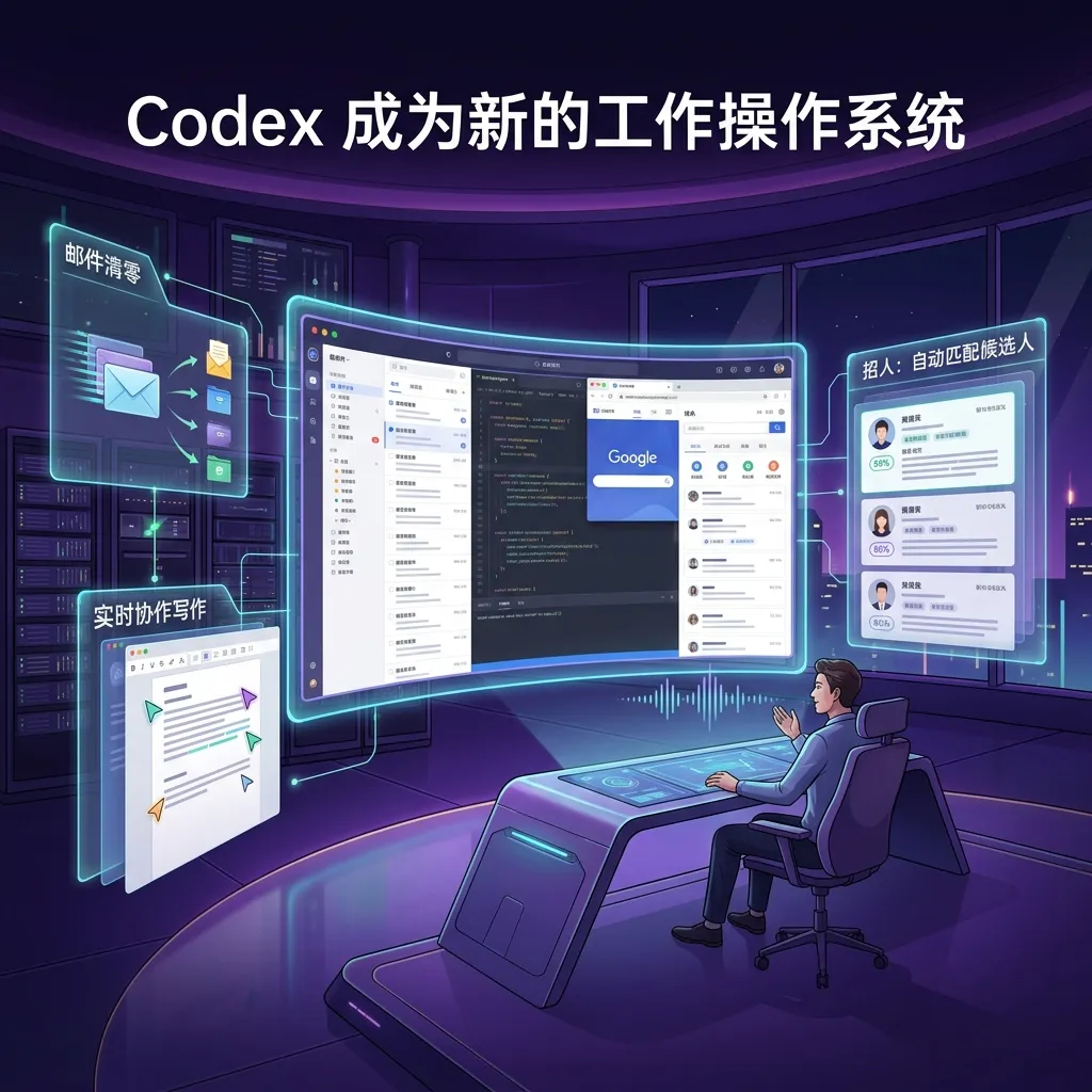 Codex 正在变成新的工作操作系统：邮件、写作、招聘全在一个界面里完成
