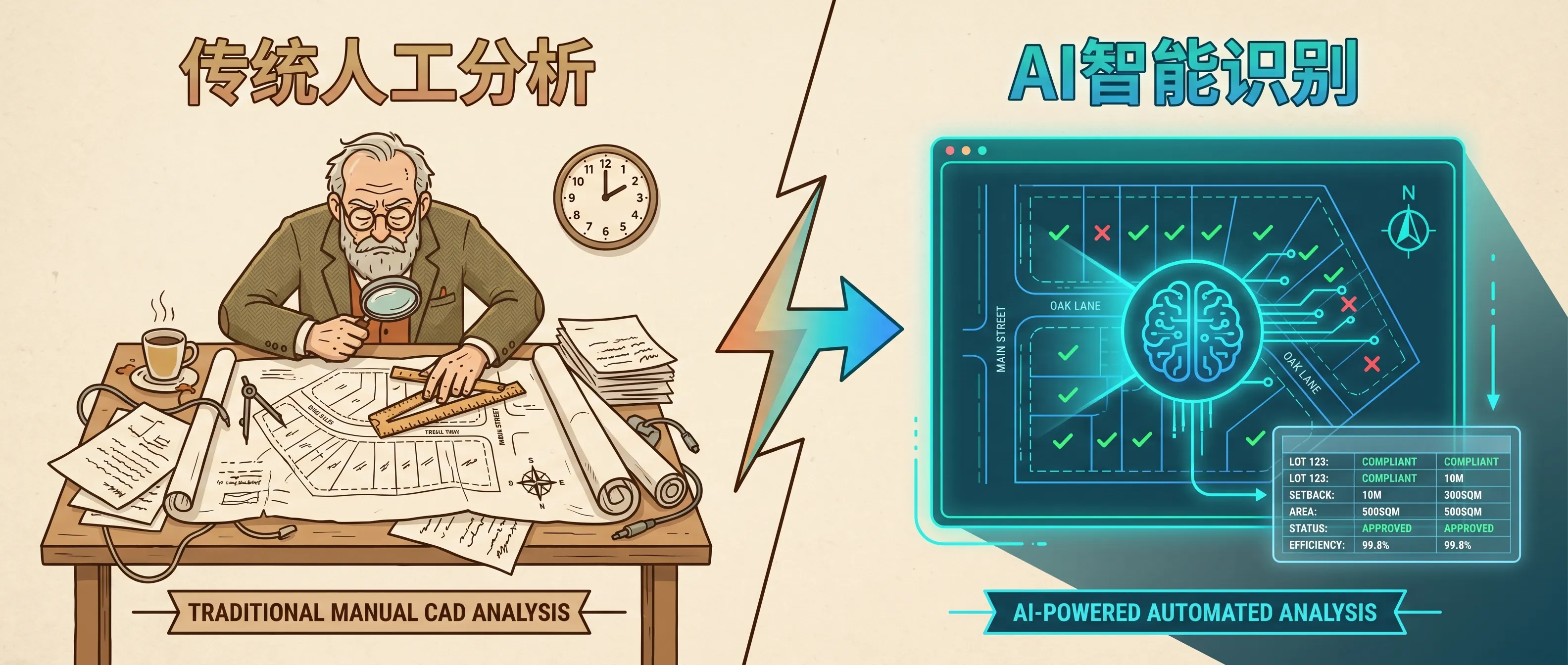传统人工分析 vs AI智能识别：效率天差地别