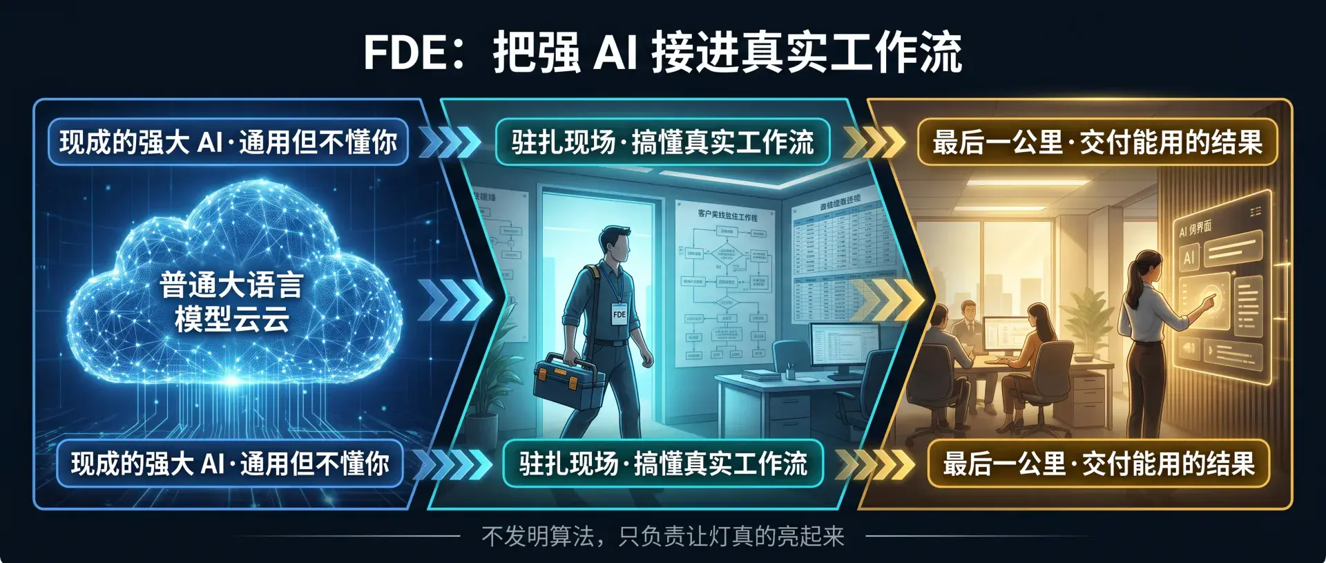 FDE 在干什么：把强 AI 接进真实工作流