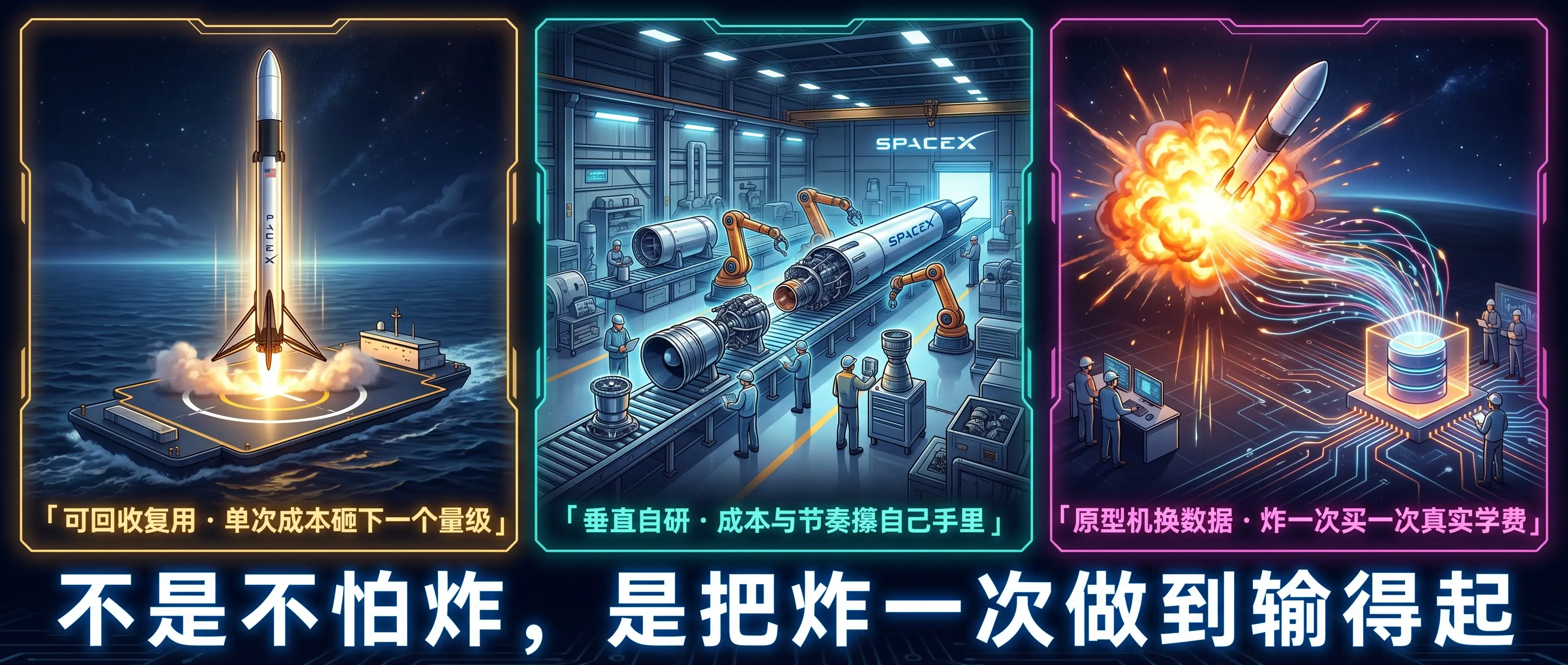 把失败做便宜：可回收、自研、用原型机换数据